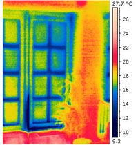 Terrassentür und Fensterfront nach Einsatz der BlowerDoor