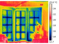 Terrassentür und Fensterfront vor Einsatz der BlowerDoor 